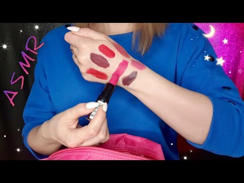 Видео: АСМР 💜 Что в моей косметичке? Помады )) тихий голос / ASMR, My Makeup Bag, soft spoken