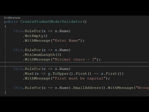 Видео: c# .Net Core валидация данных на форме с помощью библиотеки Fluent Validation