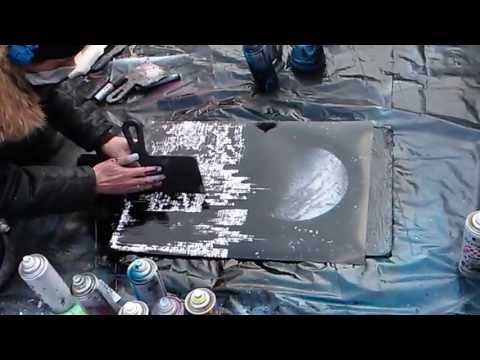 Видео: Скоростное рисование аэрозольными красками на улице \ Speed ​​drawing aerosol paints on the street