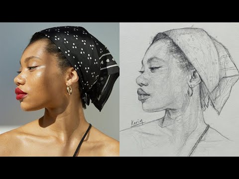 Видео: Создание Красивого Портрета С Помощью Линий🎨 Самый Простой Способ Нарисовать Лицо