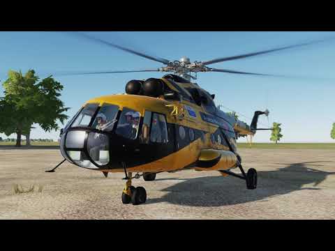 Видео: Вертикальный взлёт и висение вертолёта Ми-8МТВ(МТВ2) в DCS World