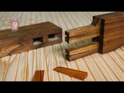 Видео: DIY деревообрабатывающая серия  | Doudle через шип с клином # 030