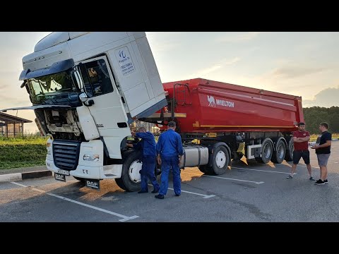 Видео: Даф встал на трассе после ТО((вот вам и Официалы....