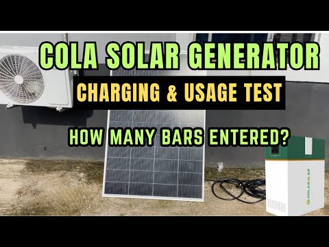 Видео: Солнечный генератор Cola: зарядка с помощью панели и тестирование в работе — как он работает || Е...