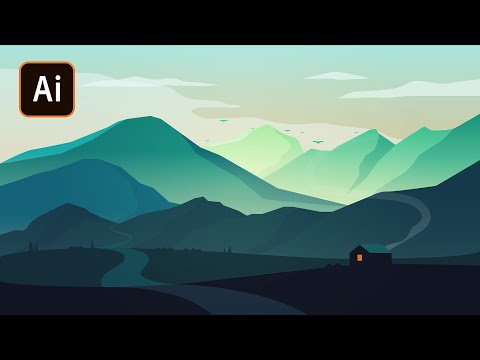 Видео: Атмосферный пейзаж в Adobe Illustrator