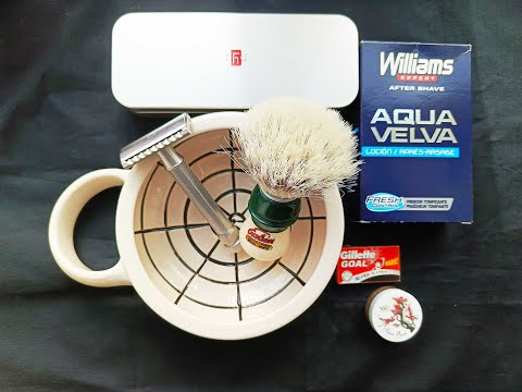 Видео: Забрив с Baili BRB3PS/Aqua Velva/A&E Asian Plum/Semogue/Gillette Goal