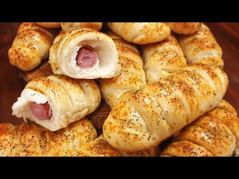 Видео: Копринени кифлички с кренвирши (кренвиршки) 😋