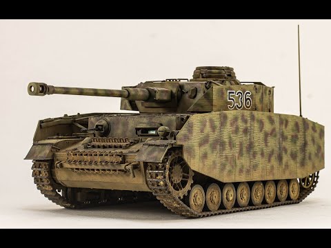 Видео: Panzerkampwagen 4. AUSF H .Немецкий средний танк . 1/35 Звезда.