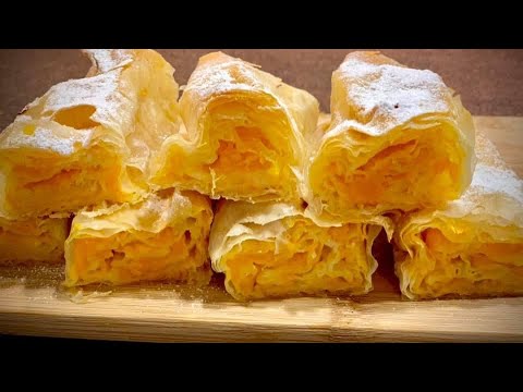 Видео: Тиквеник за нула време - най- лесната и бърза рецепта / Штрудель с тыквой - самый простой и быстрый