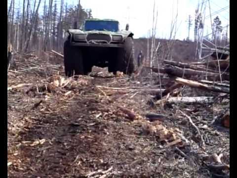 Видео: уаз вездеход на шинах низкого давления Russian SUV monster