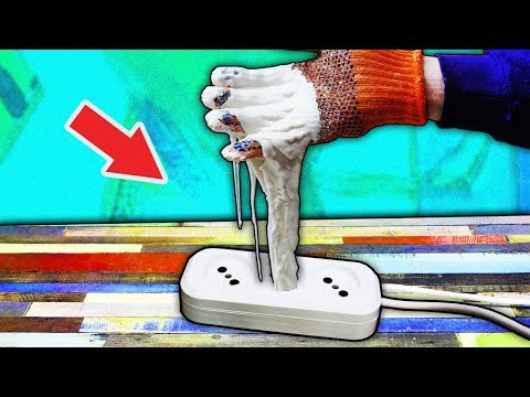 Видео: Что если НЕНЬЮТОНОВСКУЮ ЖИДКОСТЬ ЗАЛИТЬ в РОЗЕТКУ..?!.. ВОТ это ДА 💥