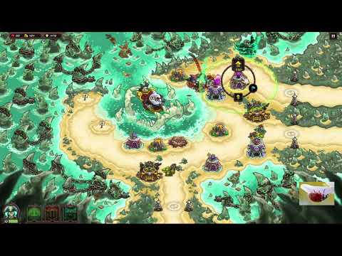 Видео: Kingdom Rush Vengeance (Безумец)  → 39. Акулий Риф with Король Глубин:  3⭐, 20❤️ :)