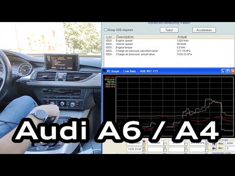 Видео: Проверка давление турбины Audi A6 C7 2.0 TFSI / A4 B8 1.8 TFSI с помощью VAG-COM