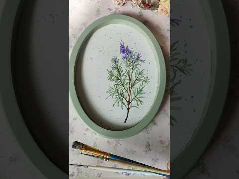 Видео: картина с ботаническим мотивом #скетч #drawing #painting #art