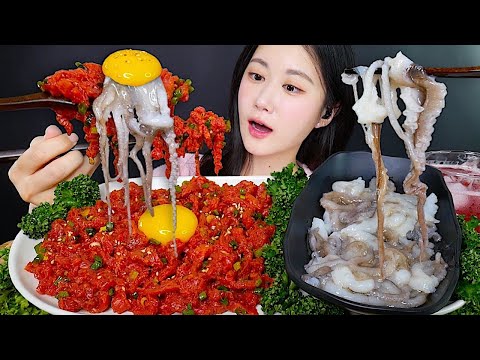 Видео: Мукбанг Сырой Осьминог + Сырая Говядина🥰❤️ | eating show | mukbang asmr