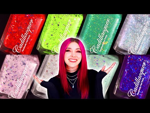 Видео: НОВЫЕ лаки для ногтей Cadillacquer Prototype и обзор праздничного выпуска || Келли Марисса