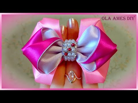 Видео: Бантик из ленты/DIY Hair Bow/Laço de fitas/Kanzashi/Ola ameS DIY