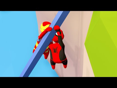 Видео: ОГРОМНАЯ КАРТА ДЛЯ ЯРОСТИ HUMAN FALL FLAT пластилиновые герои Володя Человек Паук и Железный Человек