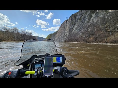 Видео: река Белая на гидроцикле BRP Sea-Doo Explorer Pro 170, 20 апреля 2024г. сплав?