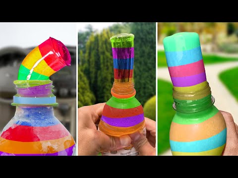 Видео: РАЗНОЦВЕТНАЯ ЗАМОРОЖЕННАЯ КАРАМЕЛЬ в бутылке из Тик Ток рецепт