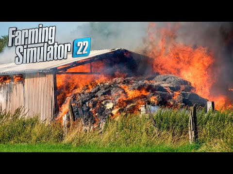 Видео: Соломенный чердак загорелся летом из-за высокой температуры | Farming Simulator 22