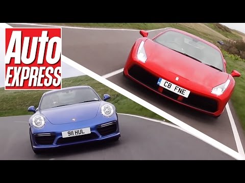 Видео: Ferrari 488 GTB против Porsche 911 Turbo S: битва турбосуперкаров