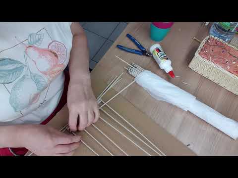 Видео: сумка /"лето " /прямоугольное  дно/бумажная лоза