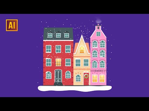 Видео: РИСУЕМ МИЛЫЕ СКАНДИНАВСКИЕ ДОМИКИ | УРОК В ADOBE ILLUSTRATOR