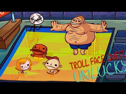 Видео: ЖЕЛТЫЙ БАССЕЙН! ЗАТРОЛЛИЛ ВСЕ НЕУДАЧИ в Веселой игре Troll Face Quest Unlucky от Cool GAMES
