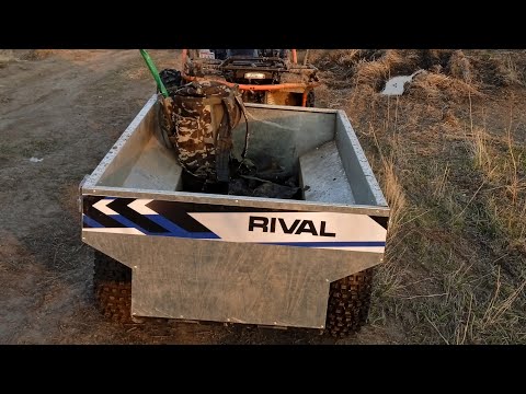 Видео: весенний металлокоп на квадроцикле 4x4 набил телегу почти полную металлом