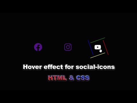 Видео: Hover-effect для иконок социальных сетей используя HTML & CSS шаг за шагом || Hover-effect HTML&CSS