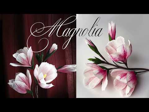 Видео: Магнолия из бумаги / Magnolia from  paper