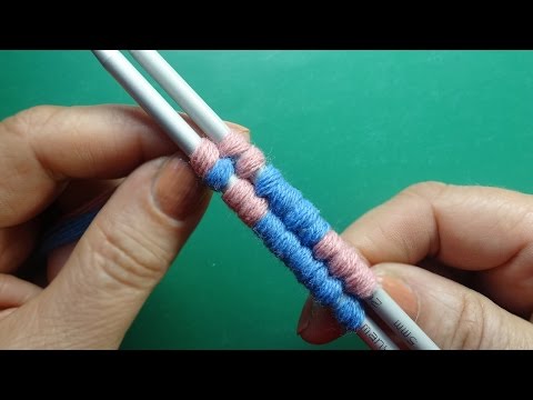 Видео: Двухсторонний набор петель на спицы для жаккарда