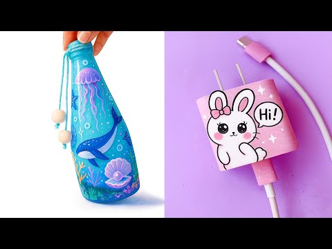 Видео: 16 рисунков на разных предметах || Крутые идеи для творчества || Простые творческие лайфхаки для ...