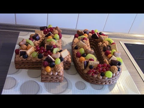 Видео: Торт-цифра \ Шоколадный медовик и крем с шоколадной нугой