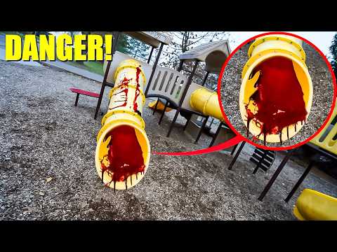 Видео: ЕСЛИ ВЫ УВИДИТЕ КРОВЬ НА ДЕТСКОЙ ПЛОЩАДКЕ НОЧЬЮ, БЕГИТЕ! (ЭТО ОЧЕНЬ ОПАСНО)