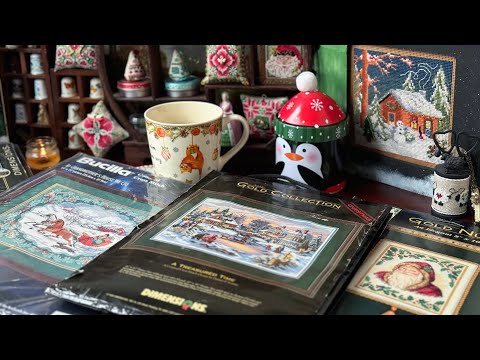 Видео: Вышивка: все зимние сюжеты. Настраиваюсь на новогодний сезон🎄☃️