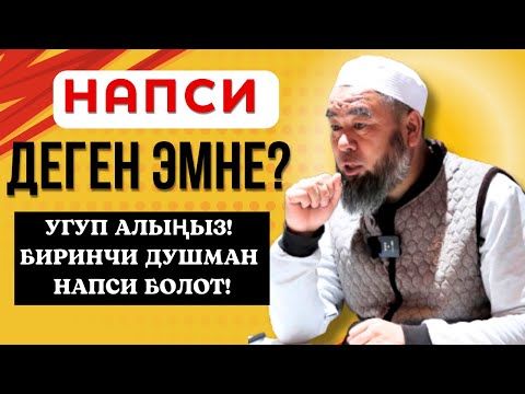 Видео: УГУП АЛЫҢЫЗ! НАПСИ ДЕГЕН ЭМНЕ?  БИРИНЧИ ДУШМАН НАПСИ БОЛОТ! Устаз Эрмек Тынай уулу