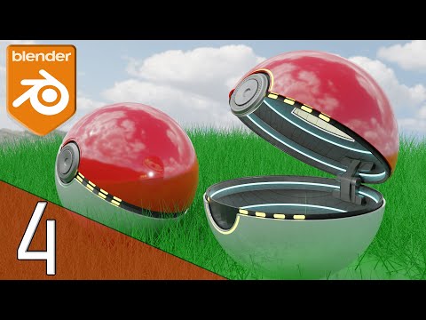 Видео: Покебол в Blender 3d Часть 4 Работа со  сферой