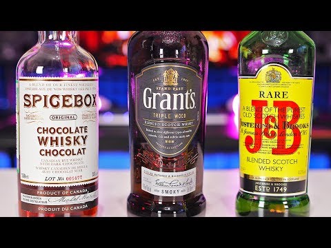 Видео: Обзор виски J&B Rare, Grant's Triple Wood Smoky, SPICEBOX Chocolate Whiskey