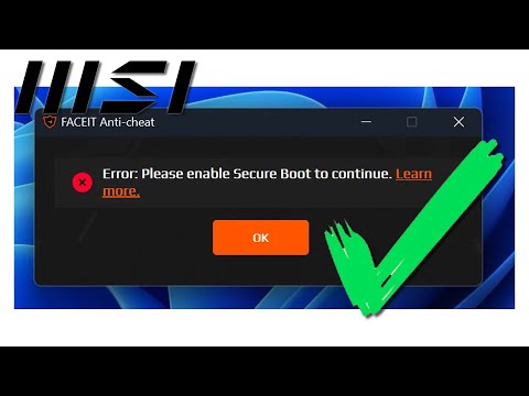 Видео: Решение ошибки FACIET AC: Please enable Secure Boot | MSI