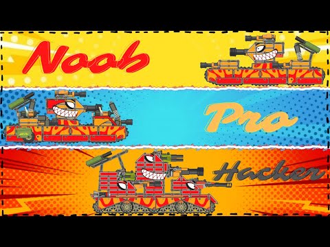 Видео: Танк-монстр - Kv-6 noob vs pro vs hacker | Супер битва танков | Мультики про танки