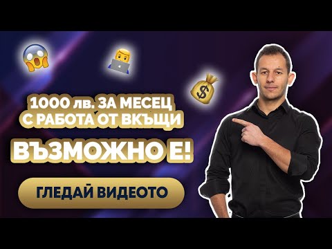 Видео: Как да правим по 1 000 лв. на месец с работа от вкъщи, онлайн