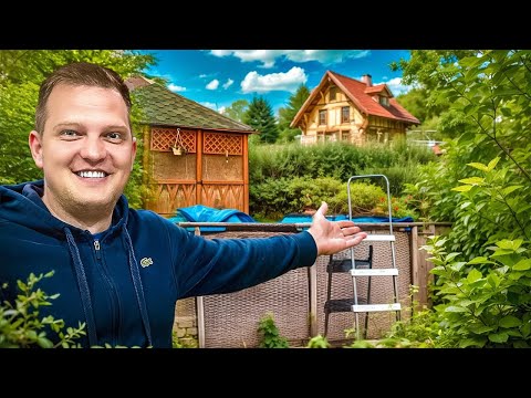 Видео: Раннее утро на даче. Прогулка в лесу и бассейн, который на грани.