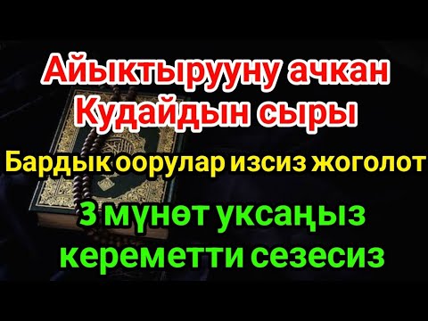 Видео: Кудайдын сыры 🤲 Бардык ооруларды жок кылган 3 мүнөттүк керемет