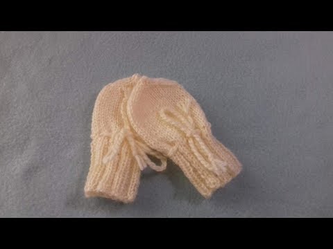 Видео: Варежки без пальчиков для новорожденного ребенка