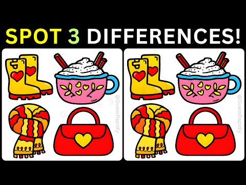 Видео: 🎭Найдите три отличия на этих изображениях⏱️【#374 Игра-головоломка «Найди 3 отличия»】