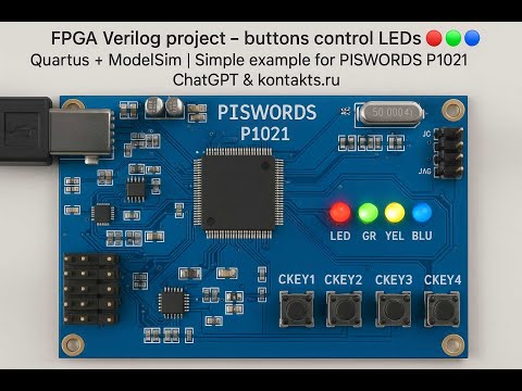 Видео: 🔘 Управляем светодиодами кнопками на FPGA | Проект Key_LED для платы PISWORDS P1021 2025 10 27
