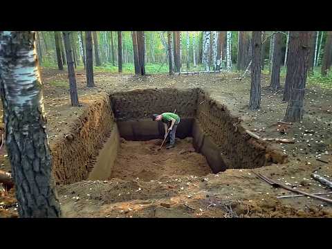 Видео: Человек Строит Секретную Подземную Хижину в Лесу | От Начала До Конца by @outdoorlifeandcraft