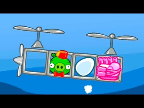 Видео: МАШИНКА  в Bad Piggies #18 Кид делает ВЕРТОЛЕТ и Самолет в бэд пиггис